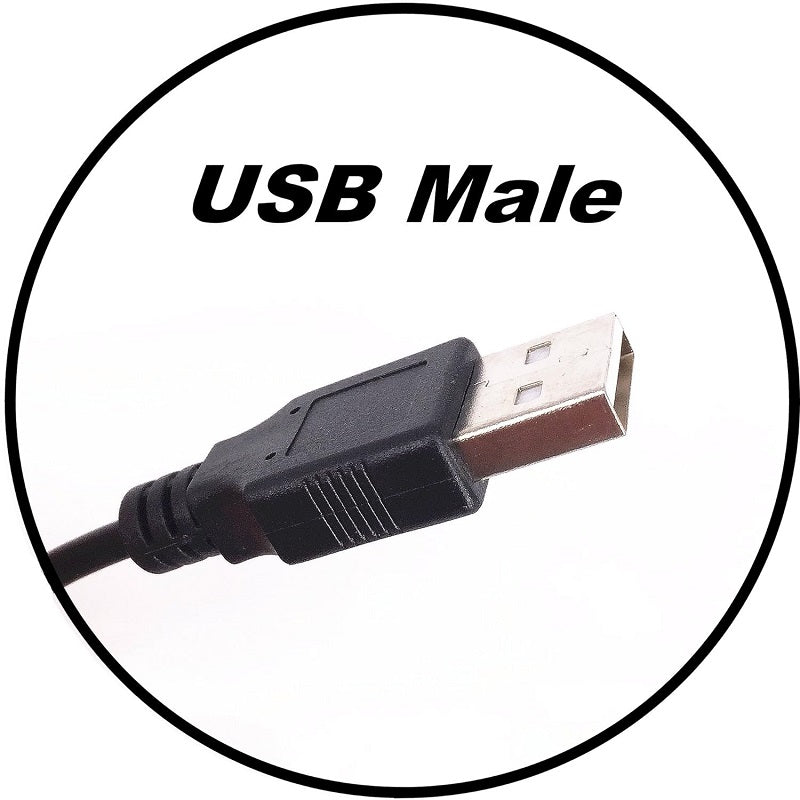 SE-L82 USB 2.0 Male To DC 5.5mm x 2.5mm Male Power Cable 1.5M
