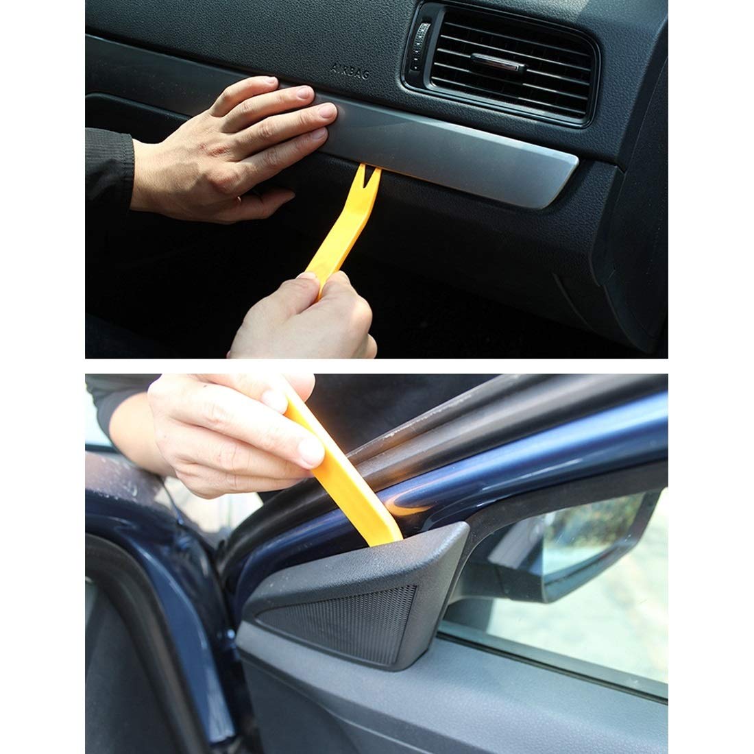 Professional Car Repair Tool Set, 12 in 1 Car Audio System Dashboard Door Panel Removal Dismantling Tools Kit