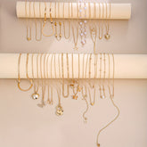 21pcs Elegant and Simple Style Multi Layered Women'S Necklace Set with Butterfly Hollow Round Clasp Heart Pendant Versatile Everyday Party Jewelry Gift Necklace for Women Necklace Necklace for Women High Quality Necklace Set Holiday Accessories Eve