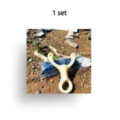 New Pellet Launcher Pocket Sized White Convenient to Carry Ball Bearing Slingshot Design Novel and Colorful Easy to Play with and Transport