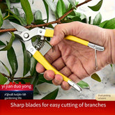 Heavy Duty Stainless Steel Garden Pruning Shears with Ergonomic Yellow Handles Sharp Branch Trimming Scissors for Gardening Bonsai Landscaping & Home Use Pruning Shears for Gardening