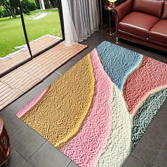 1Pc / Of Bathroom Anti Slip Mat Set Fluffy