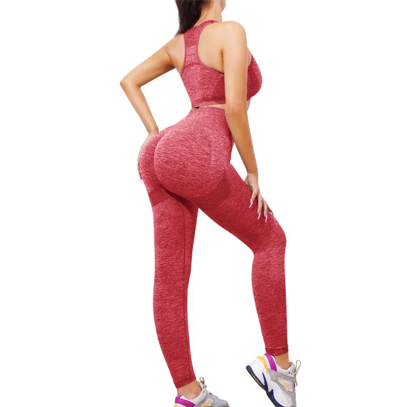 2 Pcs Set Women Workout Clothing Gym Yoga Set Fitness Sportswear