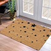 1Pc Brown Background Black Gradient Pattern Door Mat Flannel