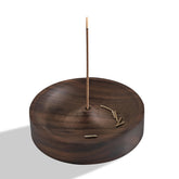 Handcrafted Black Sandalwood Incense Burner Round Wooden Ash Catcher for Meditation Yoga Spa & Home Decor Natural Wooden Design with Smooth Finish Perfect for Creating a Serene Atmosphere Incense Holder|Natural Wood Finish|Ash Catcher