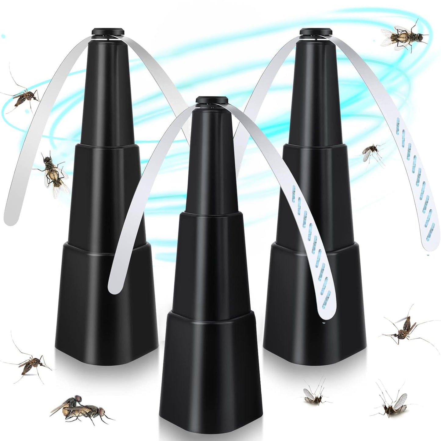 1PCS Fly Fans for Tables, Fly Repellent Fan Indoor Outdoor with Holographic Blades Keep Flies Away, Batteries Powered Bug Repellent Outdoor for Picnic, Party, Restaurant, Kitchen, and BBQ