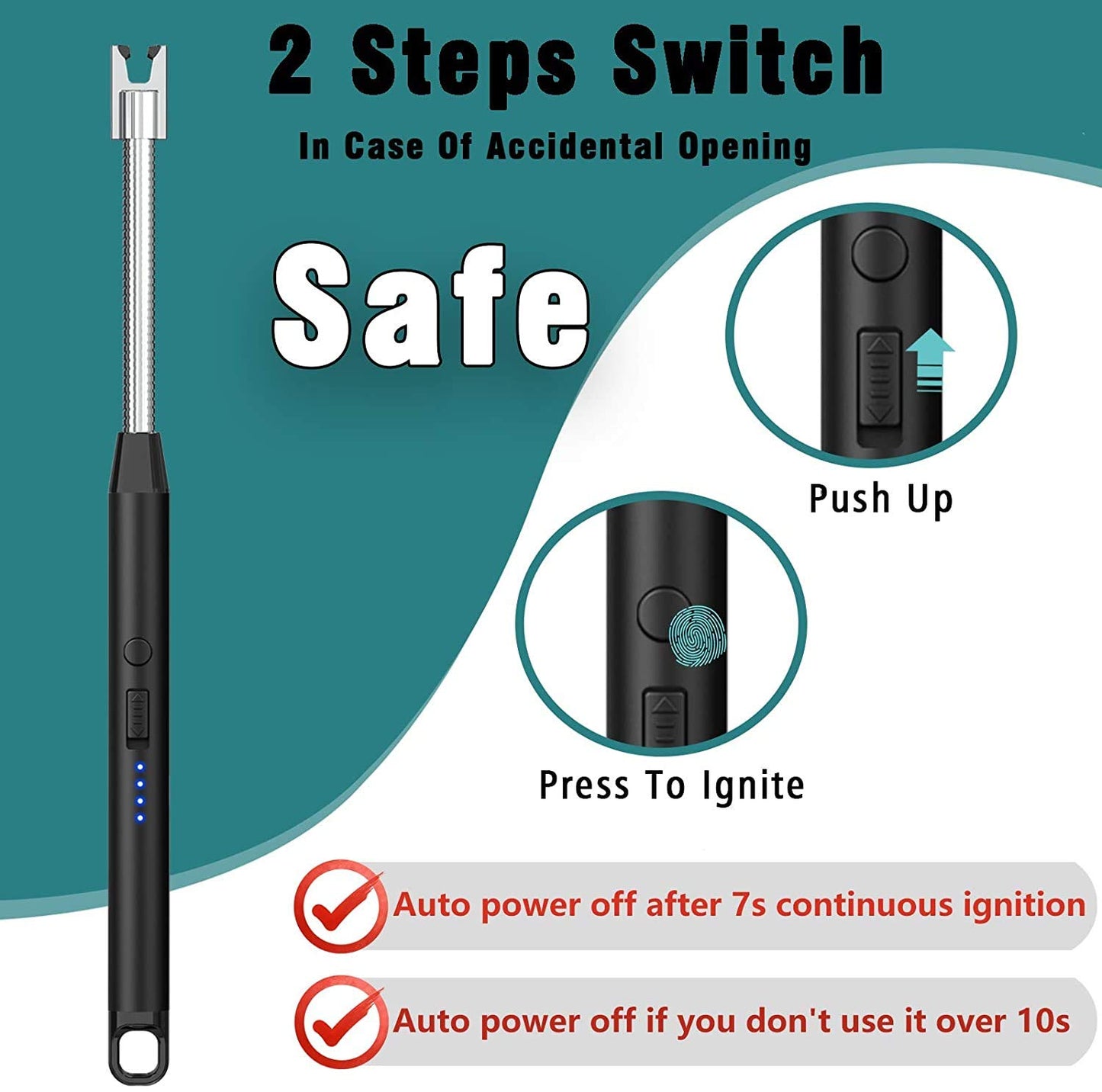 Rechargeable Electric Gas Lighter Kitchen Lighter Chargeable USB Arc Long Lighter for Candle Flexible Lighter Neck for Gas,diyas,agarbatti,Candle