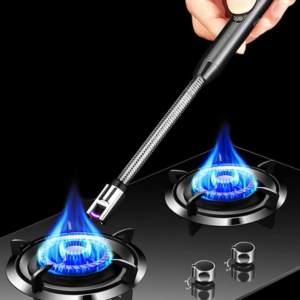 Rechargeable Electric Gas Lighter Kitchen Lighter Chargeable USB Arc Long Lighter for Candle Flexible Lighter Neck for Gas,diyas,agarbatti,Candle