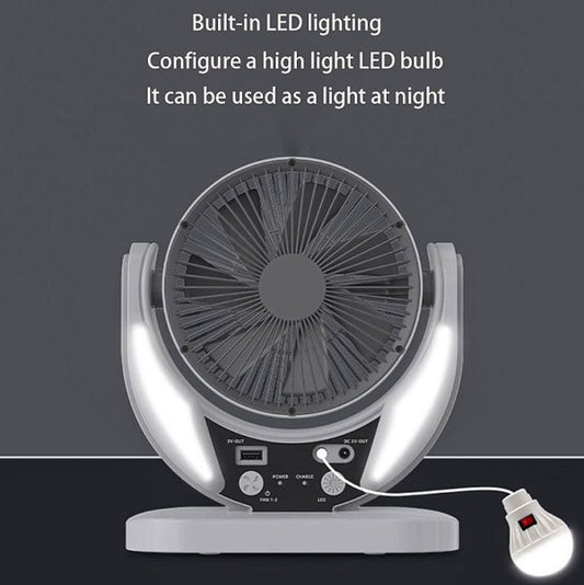 GDTimes GD8025 6″ Solar Powered Fan With LED Lamp