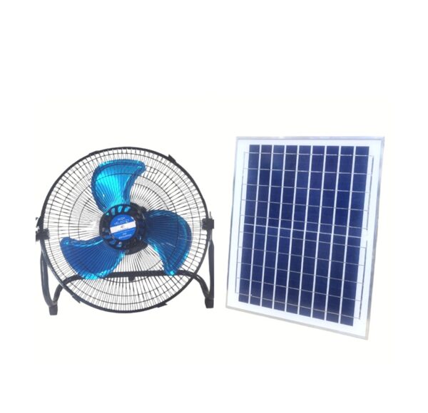 12 Inch Rechargeable Solar Fan 10W Solar Panel 12W 9V 3 Speed Oscillatiing