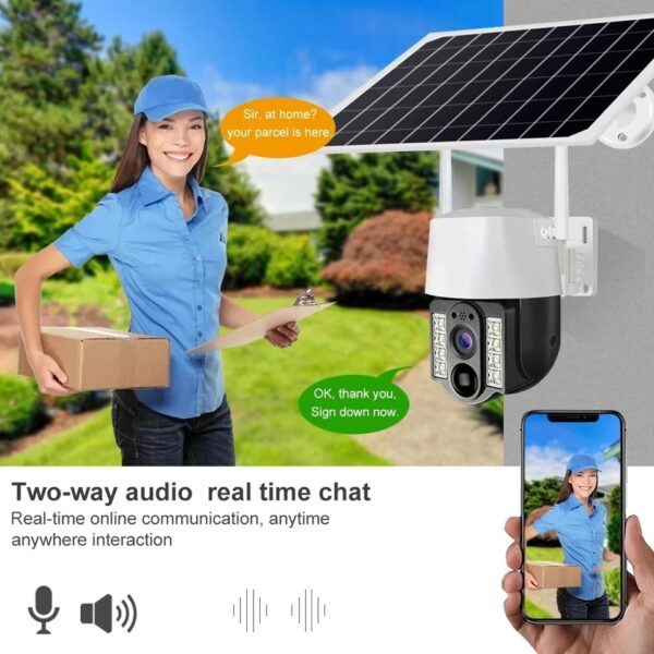 JG20375609 WIFI Solar Powered Surveillance Camera V380 Pro App