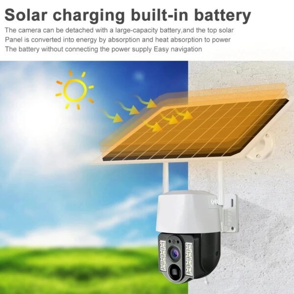 JG20375609 WIFI Solar Powered Surveillance Camera V380 Pro App