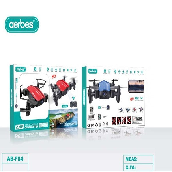 Aerbes AB-F04 2.4G Foldable Wifi Pocket Quadcopter Drone With Camera