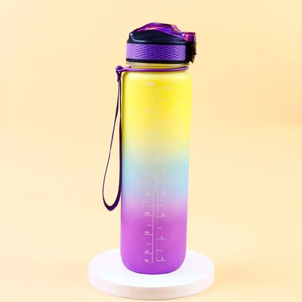 1000ml Motivational Water Bottle With Straw