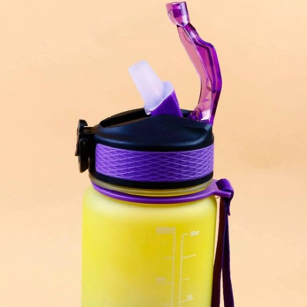 1000ml Motivational Water Bottle With Straw