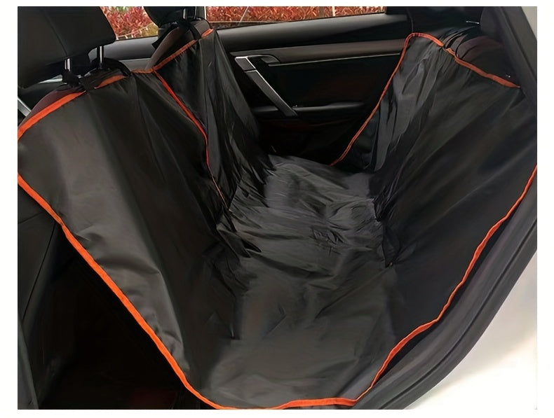 Waterproof Foldable Pet Car Seat Cover - Durable Rear Seat Protector for Dogs and Cats, Easy-to-Clean Fabric