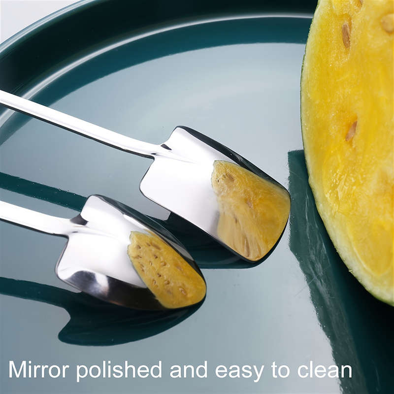 4pcs Set of Shovel-Shaped Stainless Steel Spoons