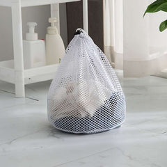 1 Durable Polyester Mesh Laundry Storage Bag With Drawstring