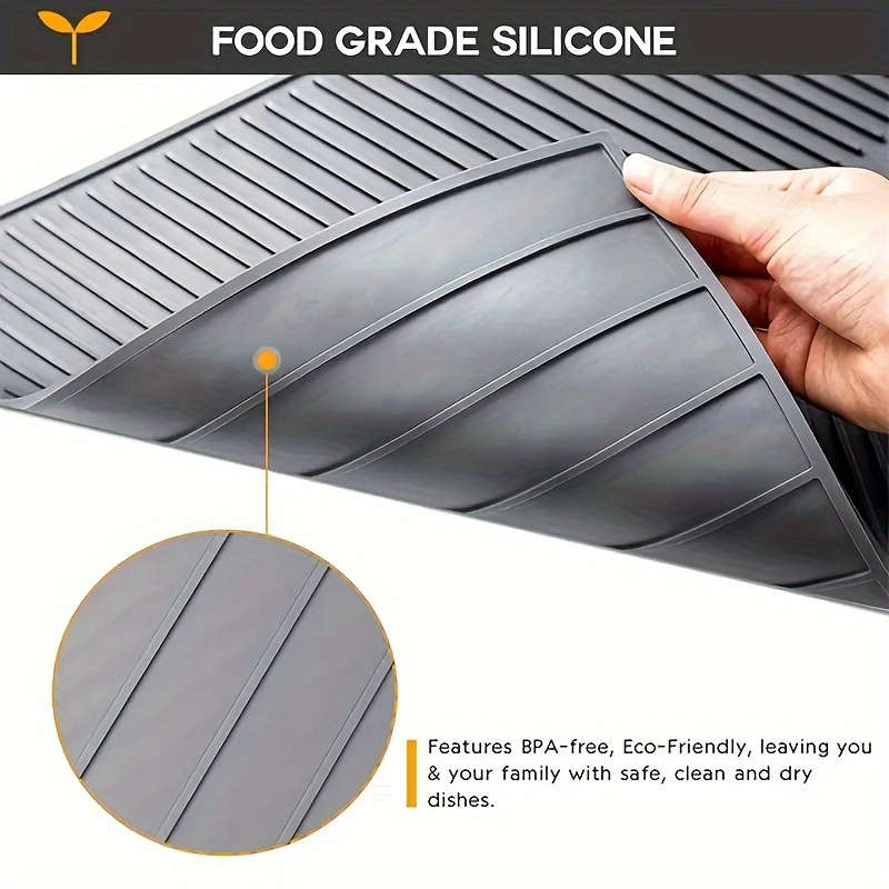 Silicone dish drying mat