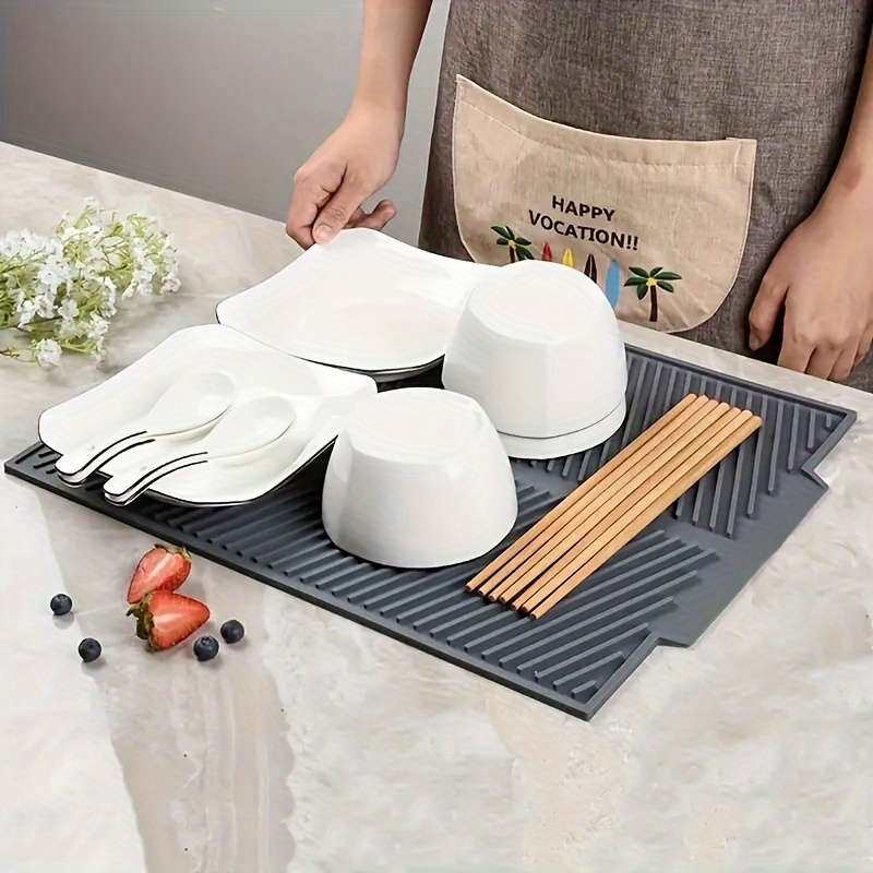 Silicone dish drying mat