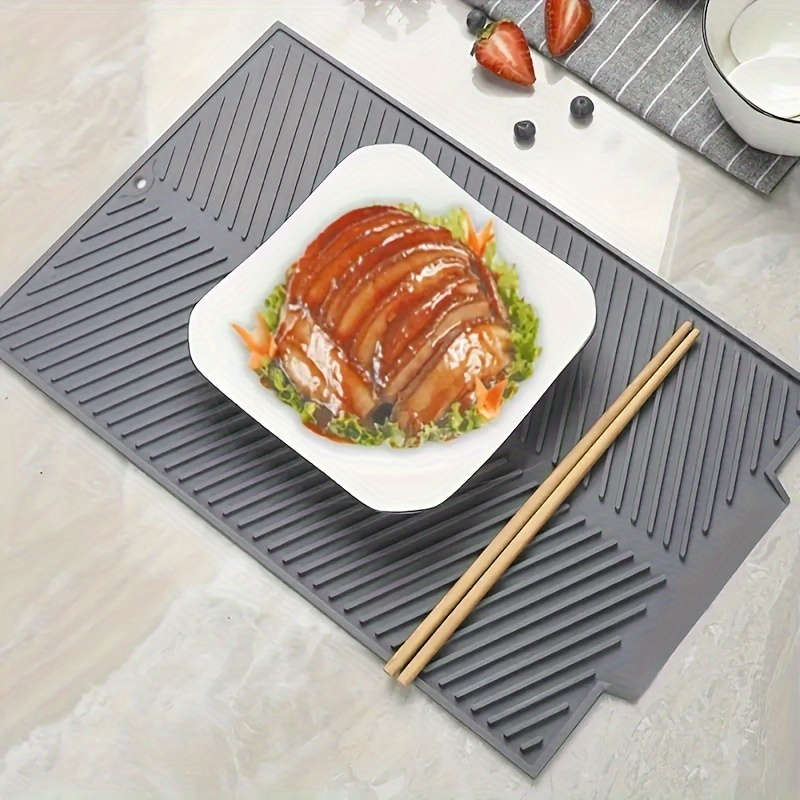 Silicone dish drying mat