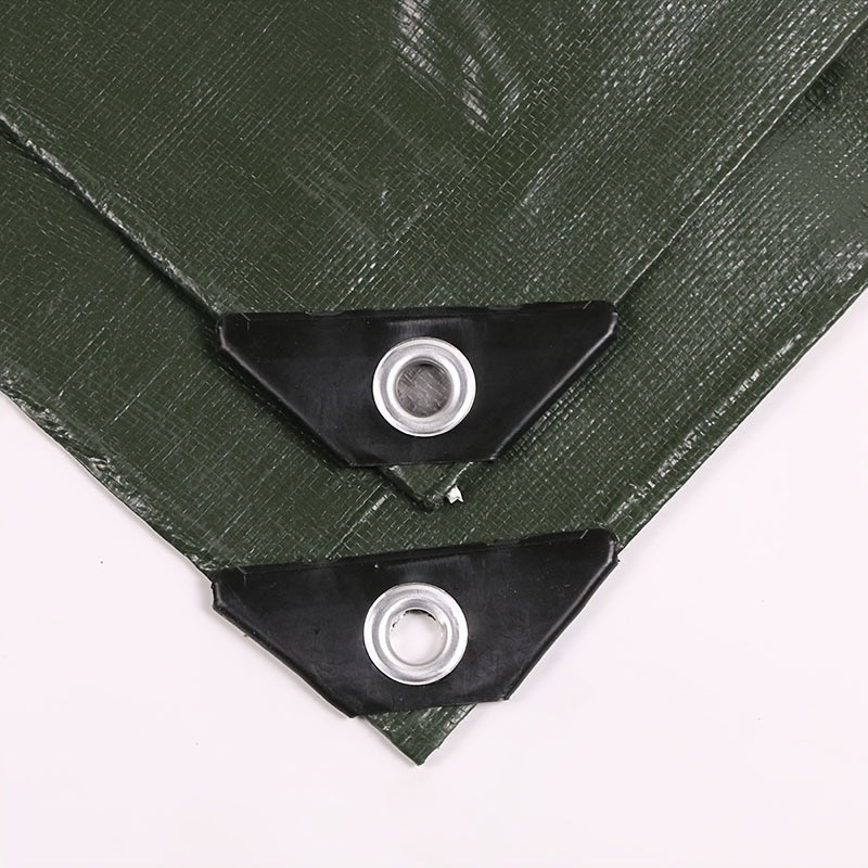 One Pack of Waterproof Tarpaulin, Military Green Silvery Waterproof Plastic Tarpaulin, Effective Waterproofing, Protecting Your Goods and Cars, Still Keeping You Dry in Rainy Weather, and Effectively Insulating