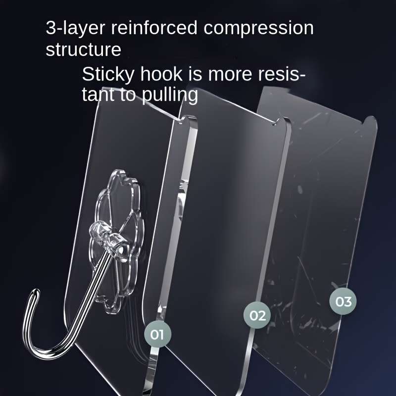10PCs traceless punch-free wall hooks