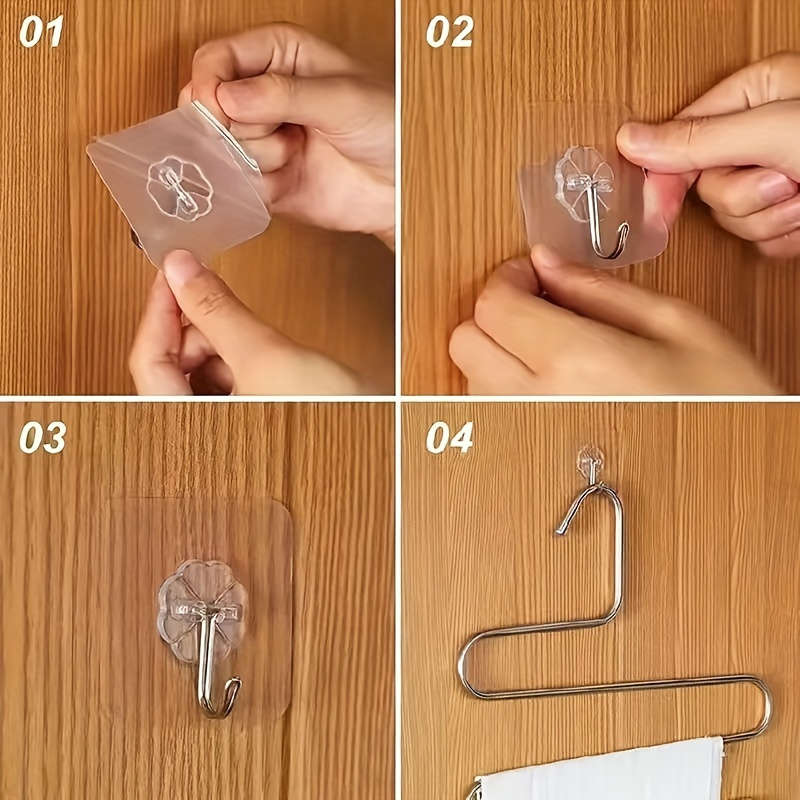 10PCs traceless punch-free wall hooks