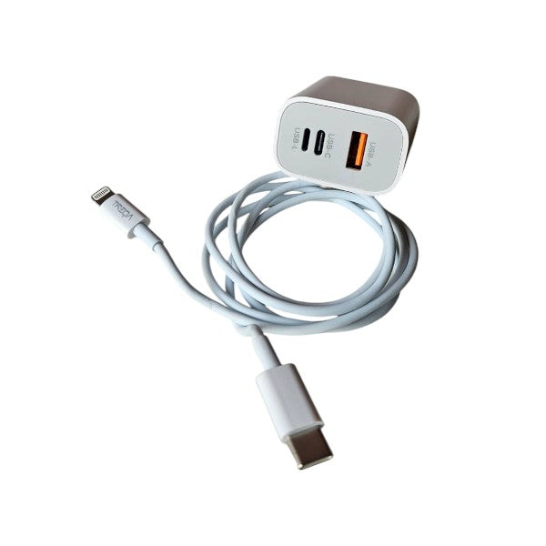 Treqa CS-236 58W USB-C +IOS And USB Charger Head With Type C To Lightning Cable