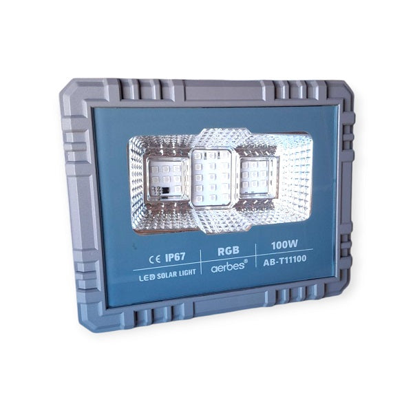 Aerbes AB-T11100 100W 31LED Solar RGB Flood Light 5000mah Battery With Remote Control