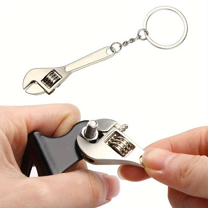 1pc Stainless Steel Mini Wrench Keychain