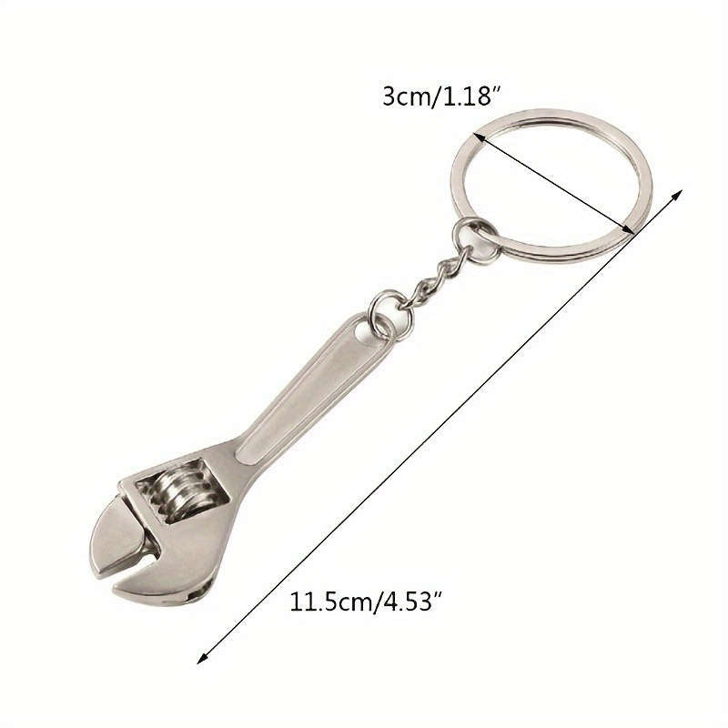 1pc Stainless Steel Mini Wrench Keychain