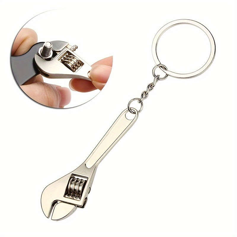 1pc Stainless Steel Mini Wrench Keychain