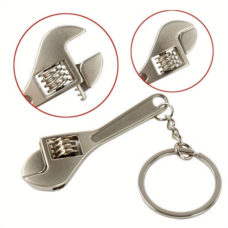 1pc Stainless Steel Mini Wrench Keychain
