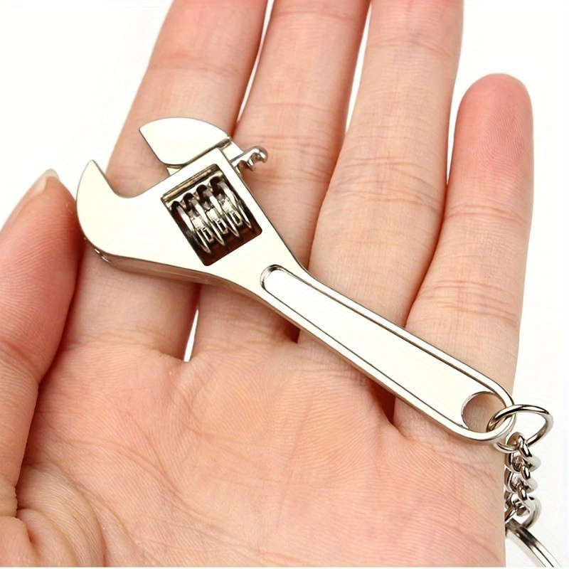 1pc Stainless Steel Mini Wrench Keychain