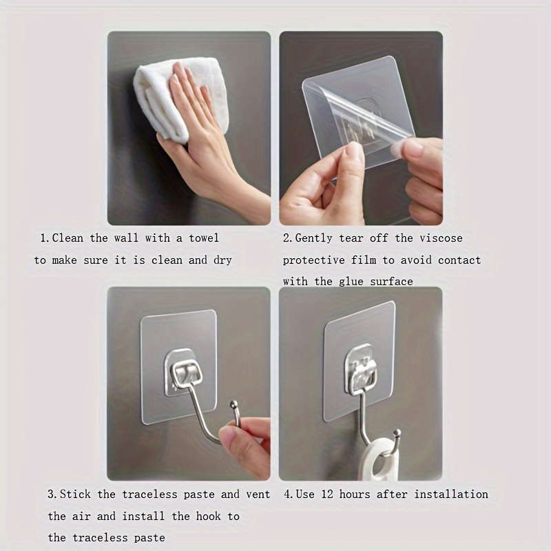5pcs Super Strong Adhesive Wall Hooks