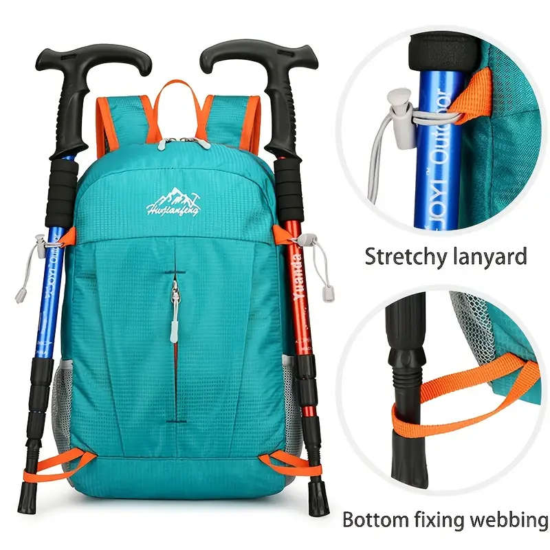 Lightweight Folding Backpack Hydrophobic Nylon Unisex Laptop Business Bag Utility Pocket Shoulder Bag