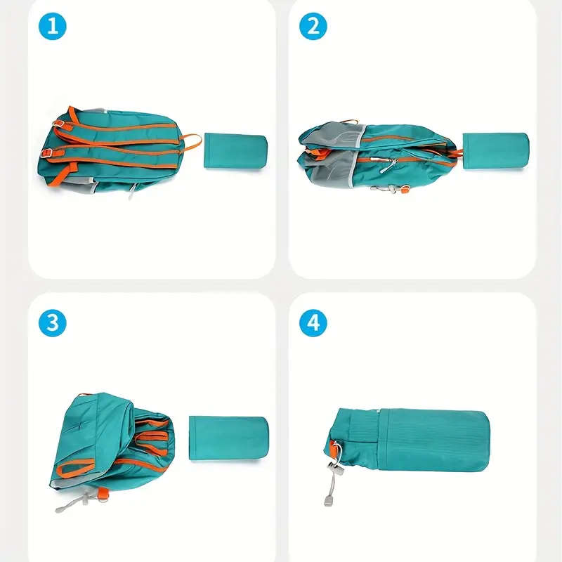 Lightweight Folding Backpack Hydrophobic Nylon Unisex Laptop Business Bag Utility Pocket Shoulder Bag