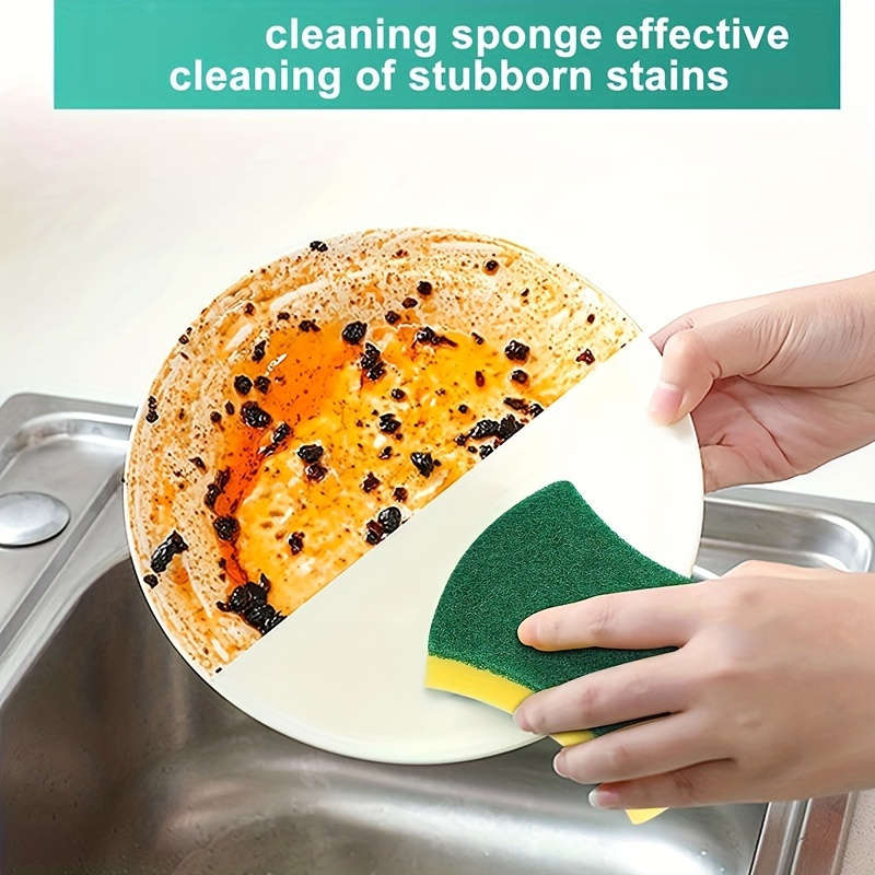 8pcs high quality double sided kitchen cleaning sponge