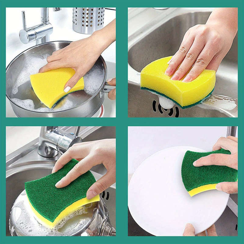 8pcs high quality double sided kitchen cleaning sponge