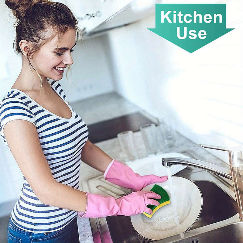 8pcs high quality double sided kitchen cleaning sponge
