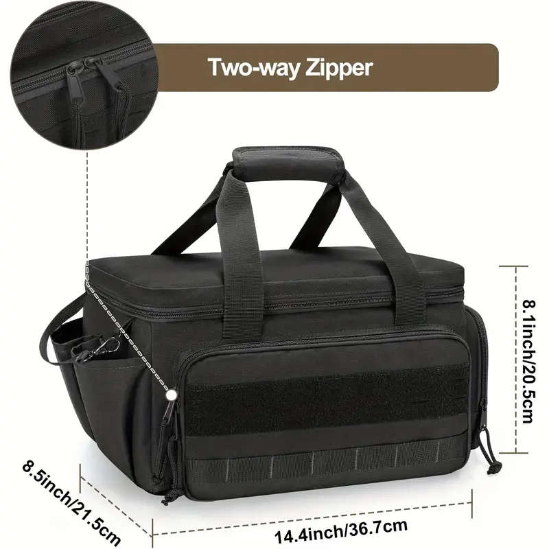 1 Piece 14 Inch Durable Fabric Tool Bag for Men, Anti-Fray Base, Multi-Purpose Storage Bag for Electricians