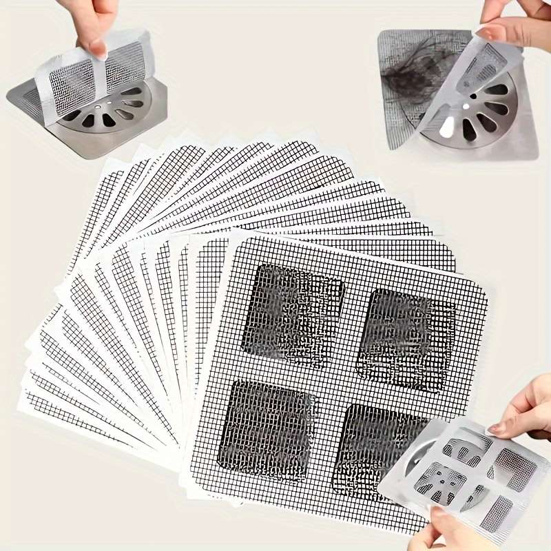 50 Pack Shower Hair Collector Drain, Metal Mesh Filter
