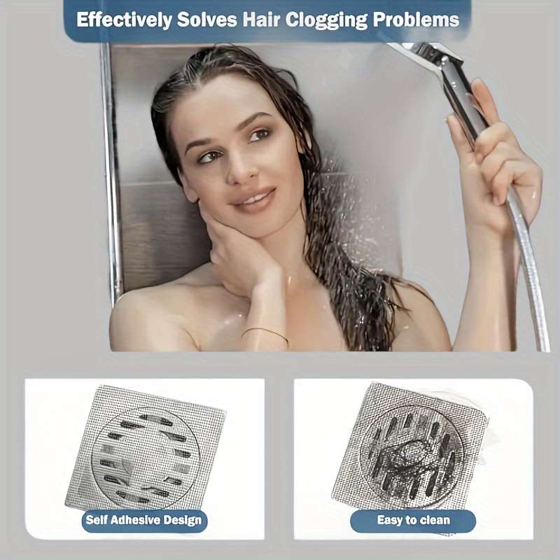 50 Pack Shower Hair Collector Drain, Metal Mesh Filter