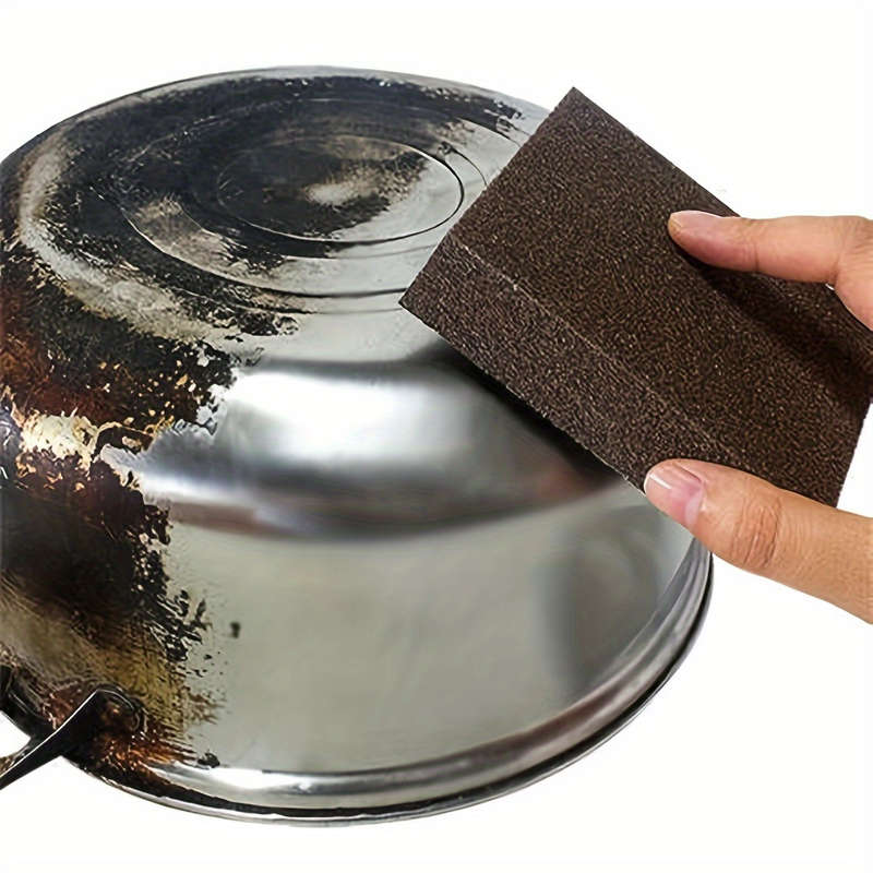 Multi-purpose cleaning sponge for pots, rust removal and dishwashing, microfiber scouring pad for dishwashing