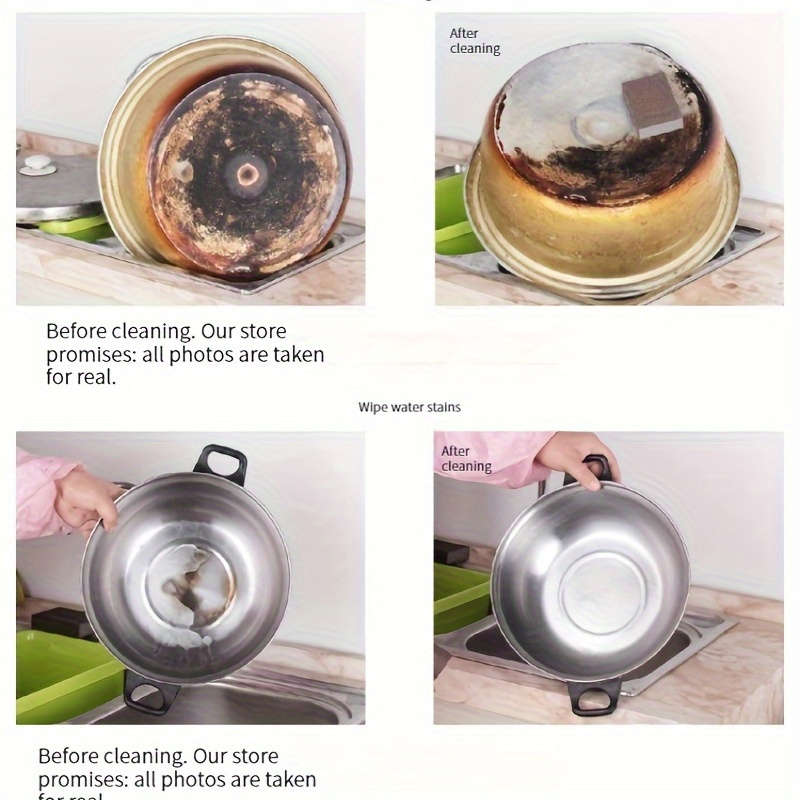 Multi-purpose cleaning sponge for pots, rust removal and dishwashing, microfiber scouring pad for dishwashing