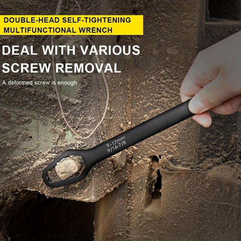 1 piece universal self-adjusting multi-function wrench