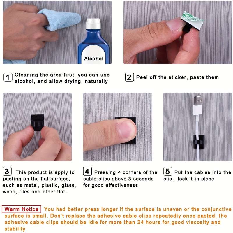 Adhesive Cable Clamps
