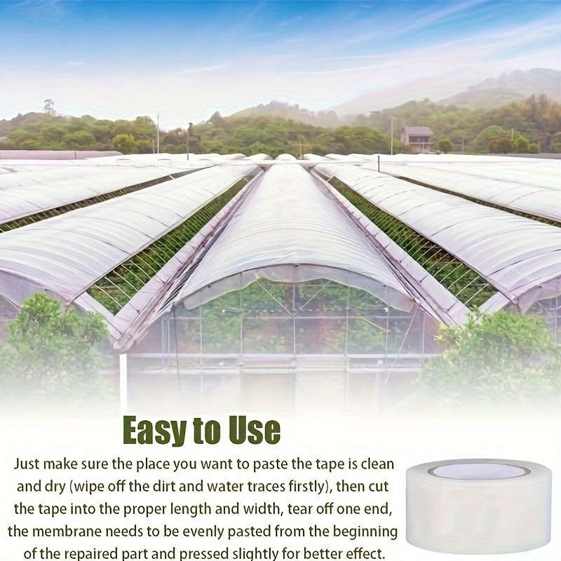 1 piece of heavy duty clear polyethylene repair tape