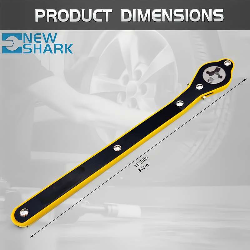 Engineer Heavy Duty Iron Scissor Jack Ratchet Wrench